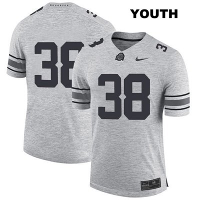 Youth NCAA Ohio State Buckeyes Javontae Jean-Baptiste #38 College Stitched No Name Authentic Nike Gray Football Jersey EQ20I33BI